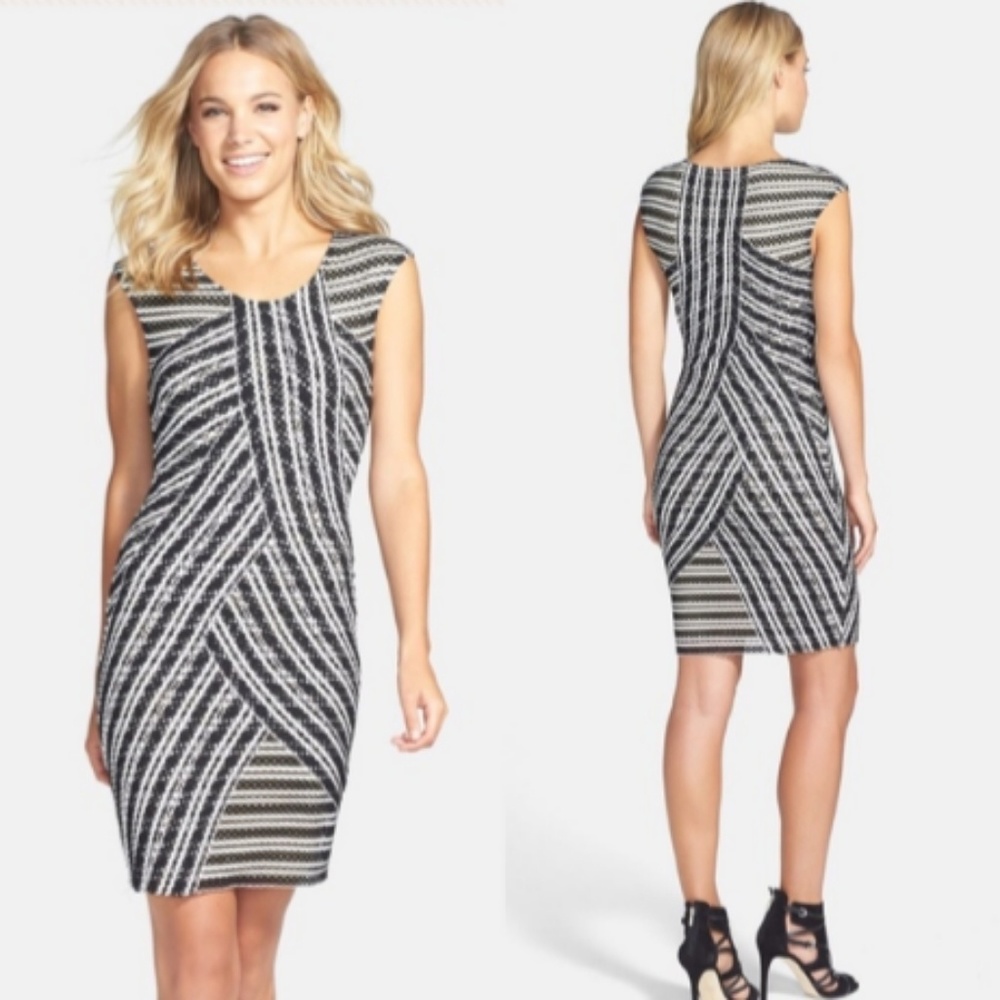 Bailey 44 Techno bandage striped dress, Size XS